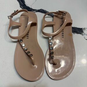 Katy Perry Collections Nude Sandals with Rhinestones